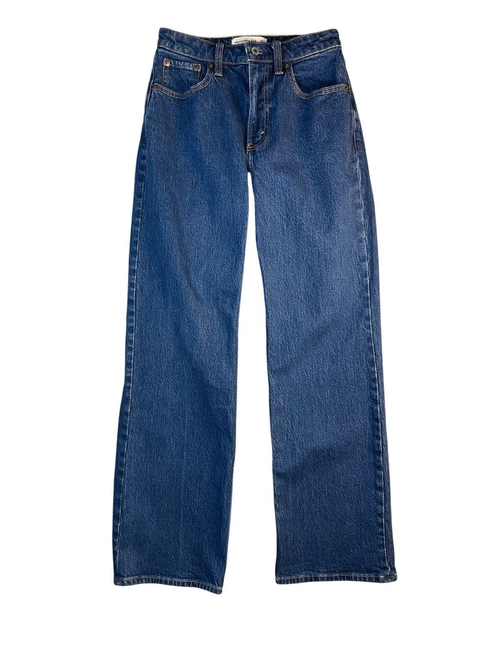 Abercrombie & Fitch Curve Love 90s Relaxed High Rise Jeans  Size 25  Dark Wash